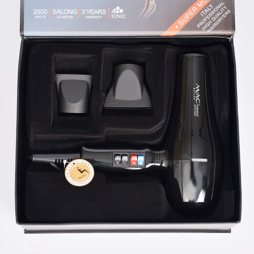 Sèche Cheveux Salon 2500 W - 3000 H Moteur Silencieux-