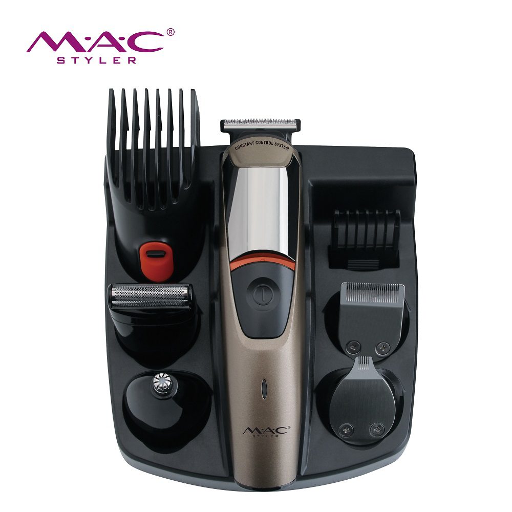 Tondeuse Et Rasoir Homme 7 En 1 Barbe Et Cheveux -Sec/ Humide - Marron