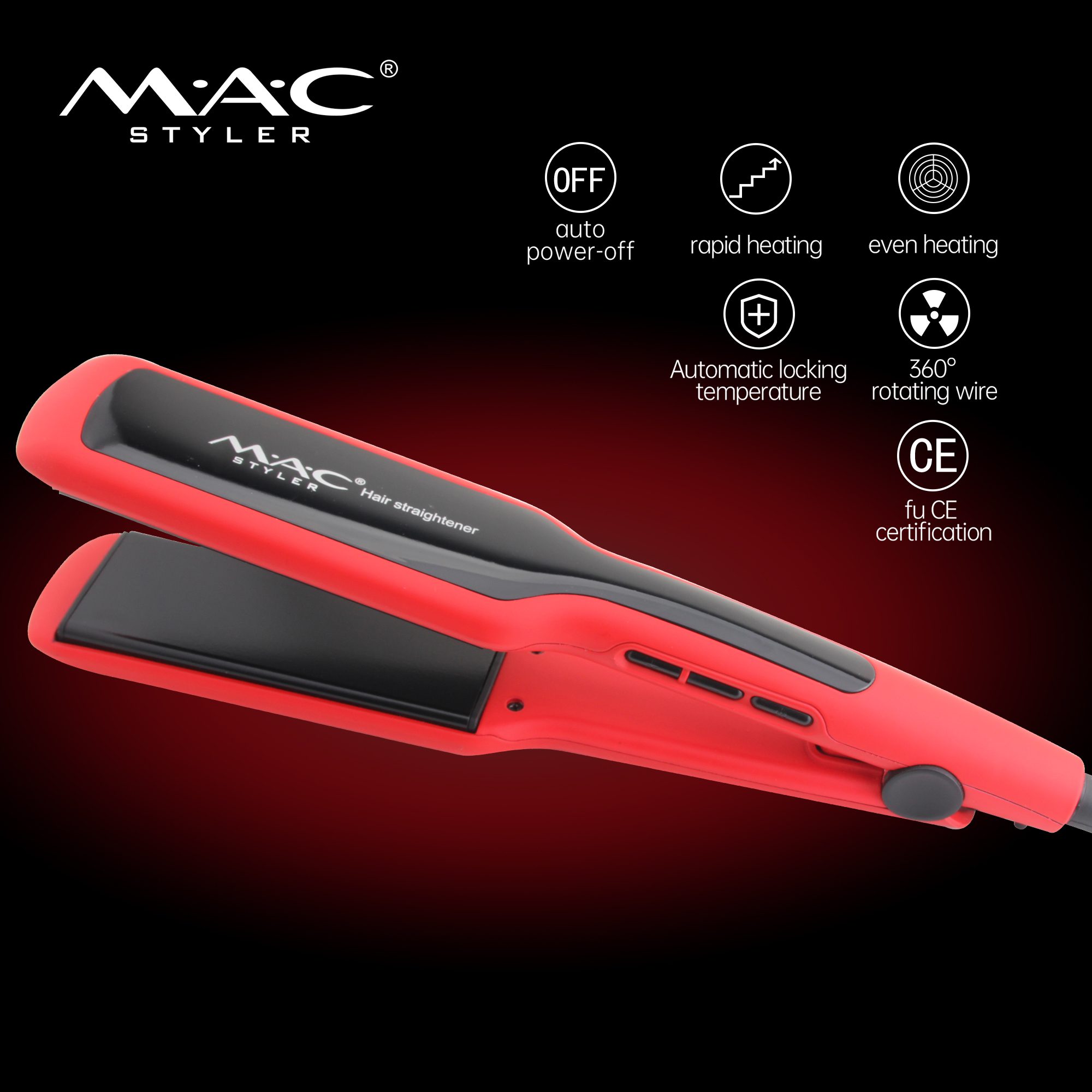 Fers &agrave; Lisser Rouge K&eacute;ratine th&eacute;rapie- 750 F