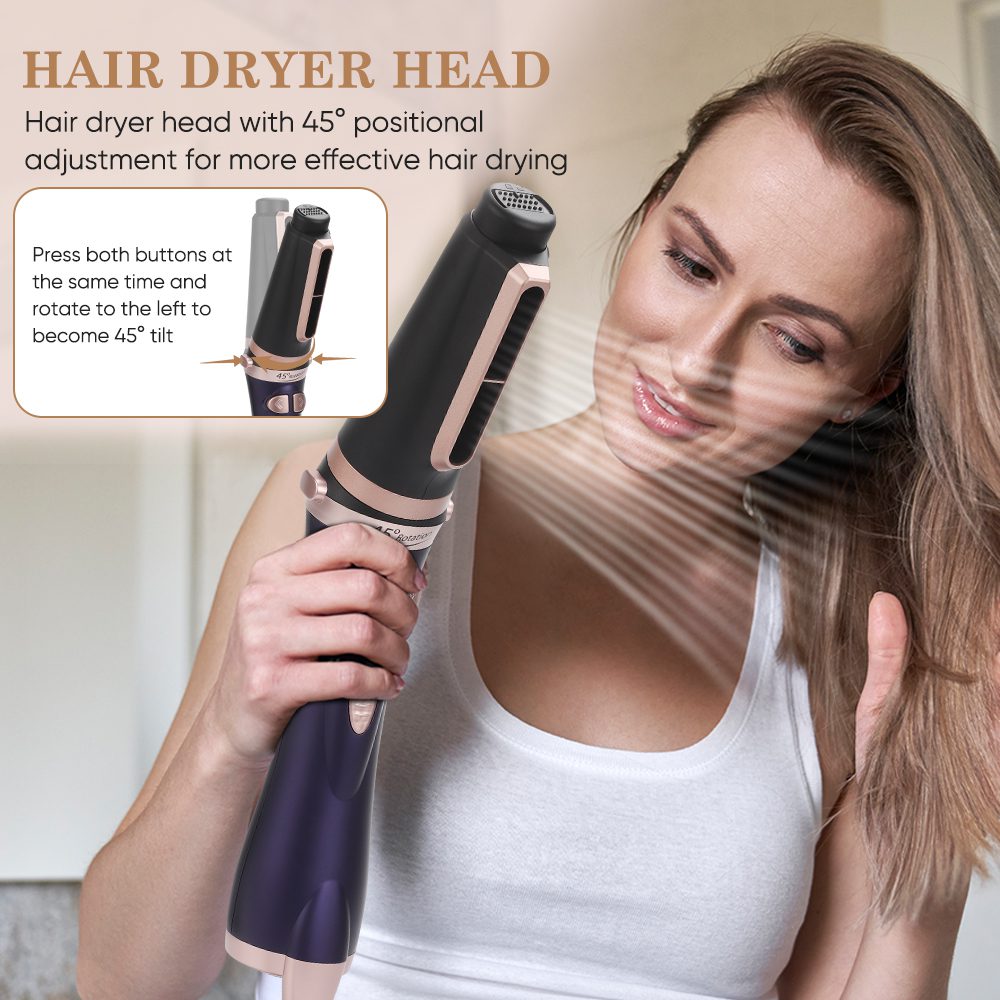 Brosse Soufflante retative 2 t&egrave;tes - NOIR